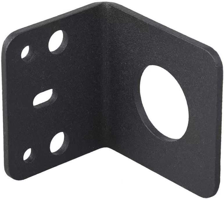 VANROUG 2 Pcs L-Bracket 1255 3/4 Hole Thick Steel Mobile Antennas Brackets for UHF VHF Coax NMO Antenna Mounts Cable Mobile Antennas (Black) - Image 3